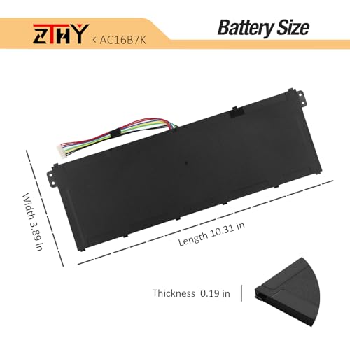 Image of AC16B7K AC16B8K Laptop Battery Replacement for Acer Aspire V5-572 V5-573 | Chromebook 15 CB515-1H CB515-1HT CB515-1H-C019 CB515-1H-C1VS CB515-1H-C3MD CB515-1HT-P6W6 CB515-1HT-P5K9 CB515-1HT-P73H 48Wh