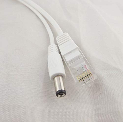 Adaptador divisor POE 1 par con cable adaptador RJ45 inyector de alimentación kit CCTV blanco miniatura 4