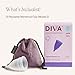 DIVA Cup - Medical Grade Silicone Cup for Period Care - Reusable Menstrual Cup - Up to 12 Hours of Continuous Wear - Model 2 (For Wide Vaginal Canals, Post-Partum & Ages 35+)