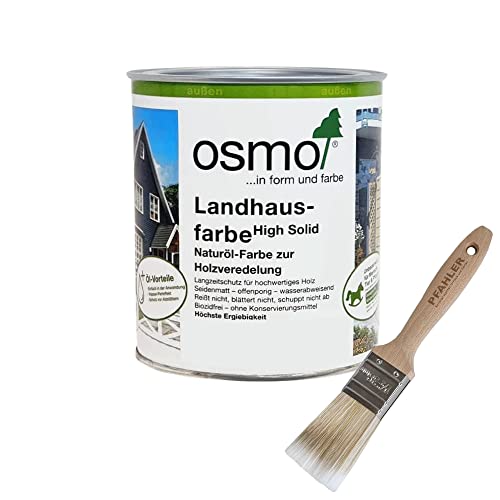 Osmo Holz und Color Landhausfarbe High Solid versch.Farben Wetterschutzfarbe Wasserabweisend 0 75 L (Verkehrsgrau 2742)