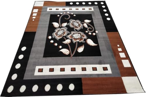 Image of Soft Traditional Washable Beautiful Acrylic Rugs for Home Decor Living Room 8x11 feet (240 x 330 CM) Grey