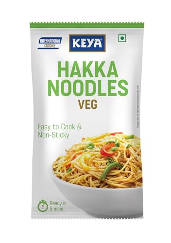 Image of Keya Hakka Noodle Veg 150g | Chinese Restaurant Style | Quick & Easy to Prepare | Steamed & Air Dried | Zero Oil | Natural Ingredients | Zero Trans Fat | Delicious Taste | Ideal for Home-Cooked Chinese Meals