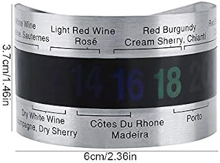 Junluck Bracelet Thermometer, Wine Thermometer, Temperature Sensor for Water Tanks All Kinds of Solid Surface for Wine Bottle
