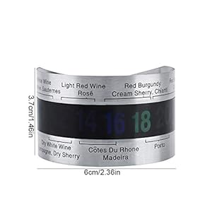 Wijnthermometer Drankenthermometer Roestvrijstalen thermometer Ronde armband Vorm Temperatuur Restaurant…