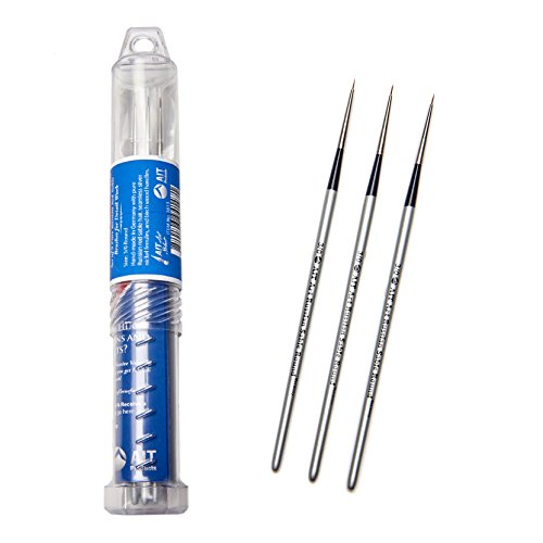 Ait Art Select Round Detail Paint Brushes, Size 3/0, Pack Of 3, Pure Russian Red Sable, Handmade In Germany For Crafting Exquisite Details Using Oil, Acrylic, Or Watercolors #TOP3