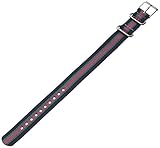 Timex T7B971 Weekender 16mm Navy, Green, and Pink Nylon Slip-Thru Watch Strap