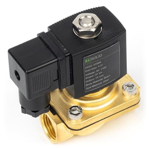 U.S. Solid 1/2 Inch Brass Solenoid Valve - 110V Ac Normally Closed Electric Solenoid Valve With Viton Seal thumb #5