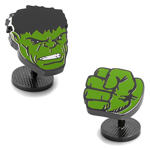 Marvel Hulk Comics Pair Cufflinks, Officially Licensed