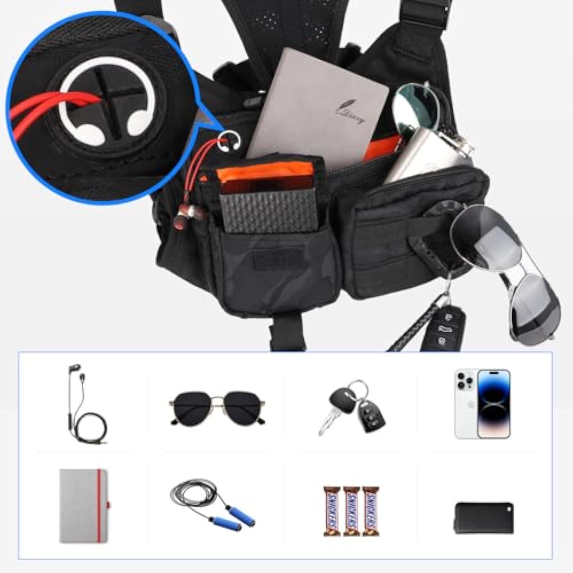 Chest Bag for Men, Versatile Design