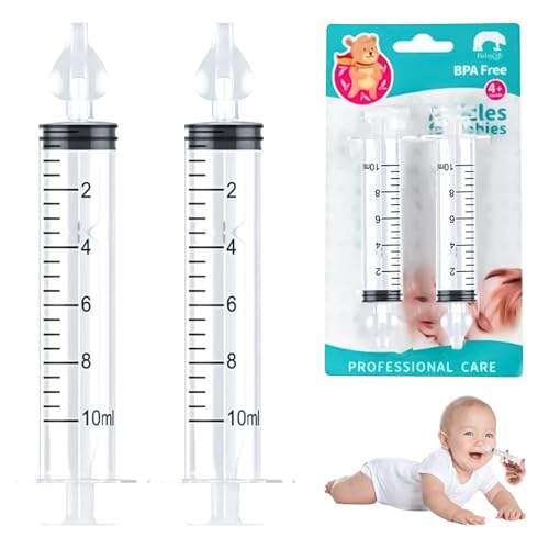 #Commissioniguadagnate<br>Aspiratore Nasale 2 Pcs Irrigatore Nasale 10 ml Siringa per Lavaggi Nasali Lavaggio Nasale Bambini Riutilizzabile Portatile Olive Nasali per Lavaggi Neonato Sicuro e Delicato