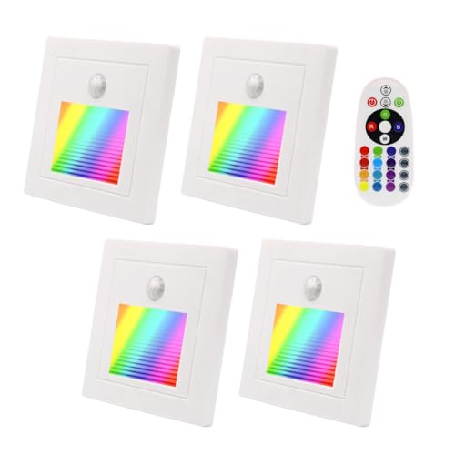 Lam(MS) pen LED Treppenlichter mit RGBW Fernbedienung, 4 Stück