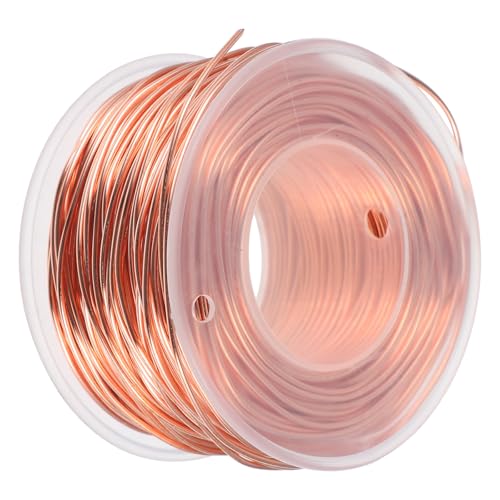 SHINEOFI Fil de Cuivre 40 Mètres 0,05 MM pour Électroculture et Jardinage, Fil Pur pour Fabrication Artisanale, Convient pour Supports de Légumes et Projets Créatifs