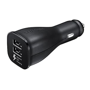 Original Samsung Car Charger Dual Port Adaptive Rapid Fast Charger with USB TYPE-C Cable EP-LN920CBEGWW