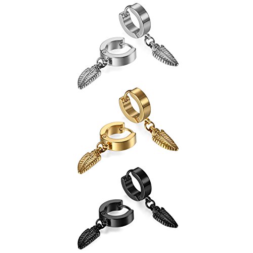 Oidea, set di 3 coppie di orecchini tondi a perno