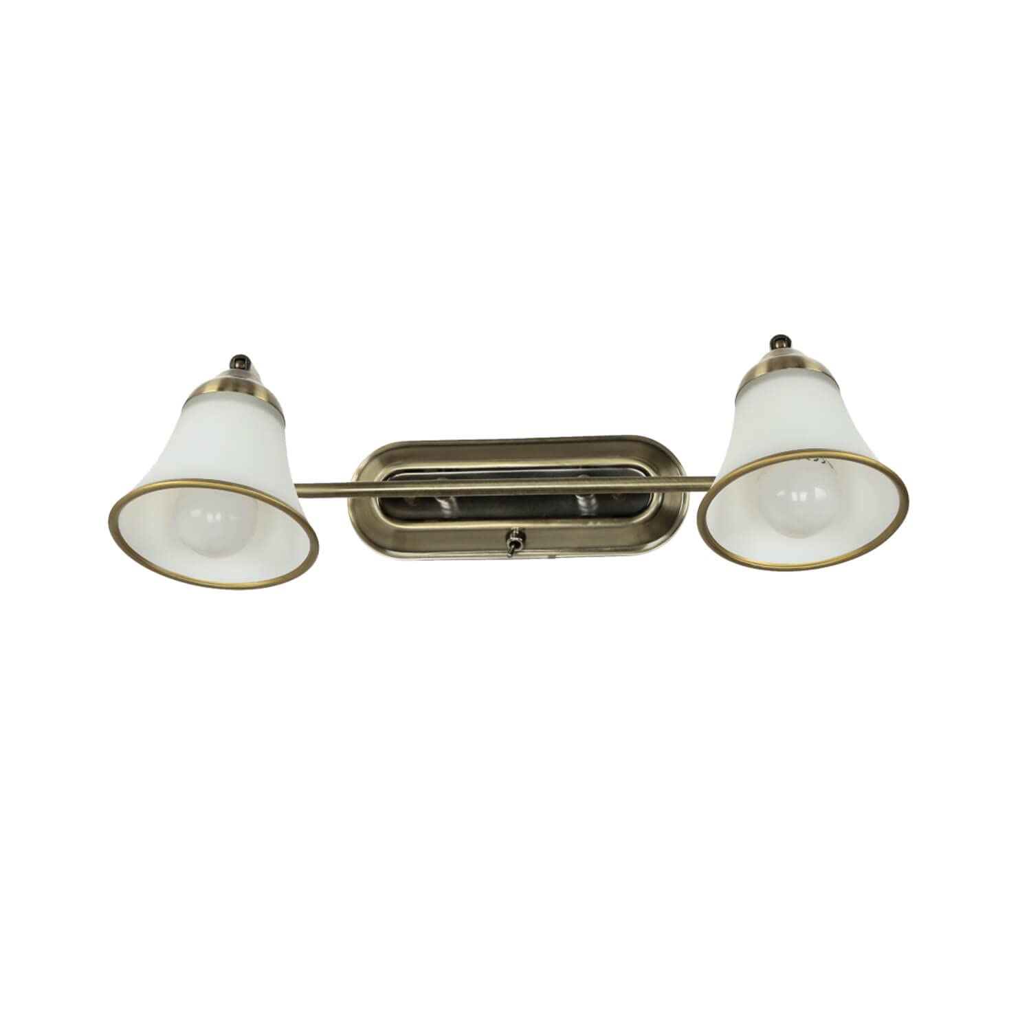 Licht-Erlebnisse Wandleuchte Bad verstellbar mit Kippschalter, Spiegelleuchte, Jugendstil, schwenkbar, Bronze, blendarm, Glas, 2-flammig, E14, B:42 cm, Wandlampe Spiegel