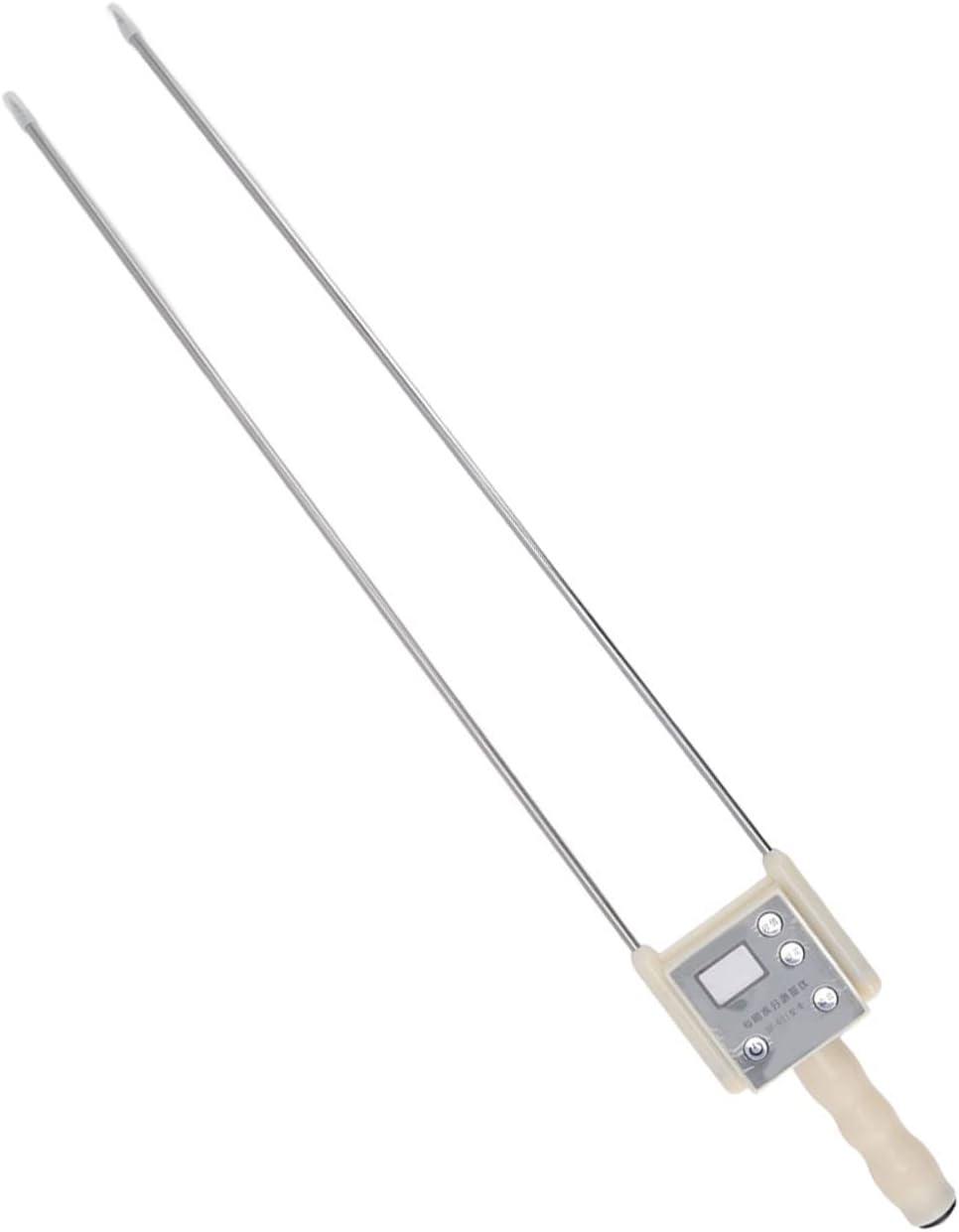 Grain Meter with LED High Definition Display, Dual Steel Needle for Straw and Grass - Rapid Measurement, Adjustable Compensation, Durable Design (Small)