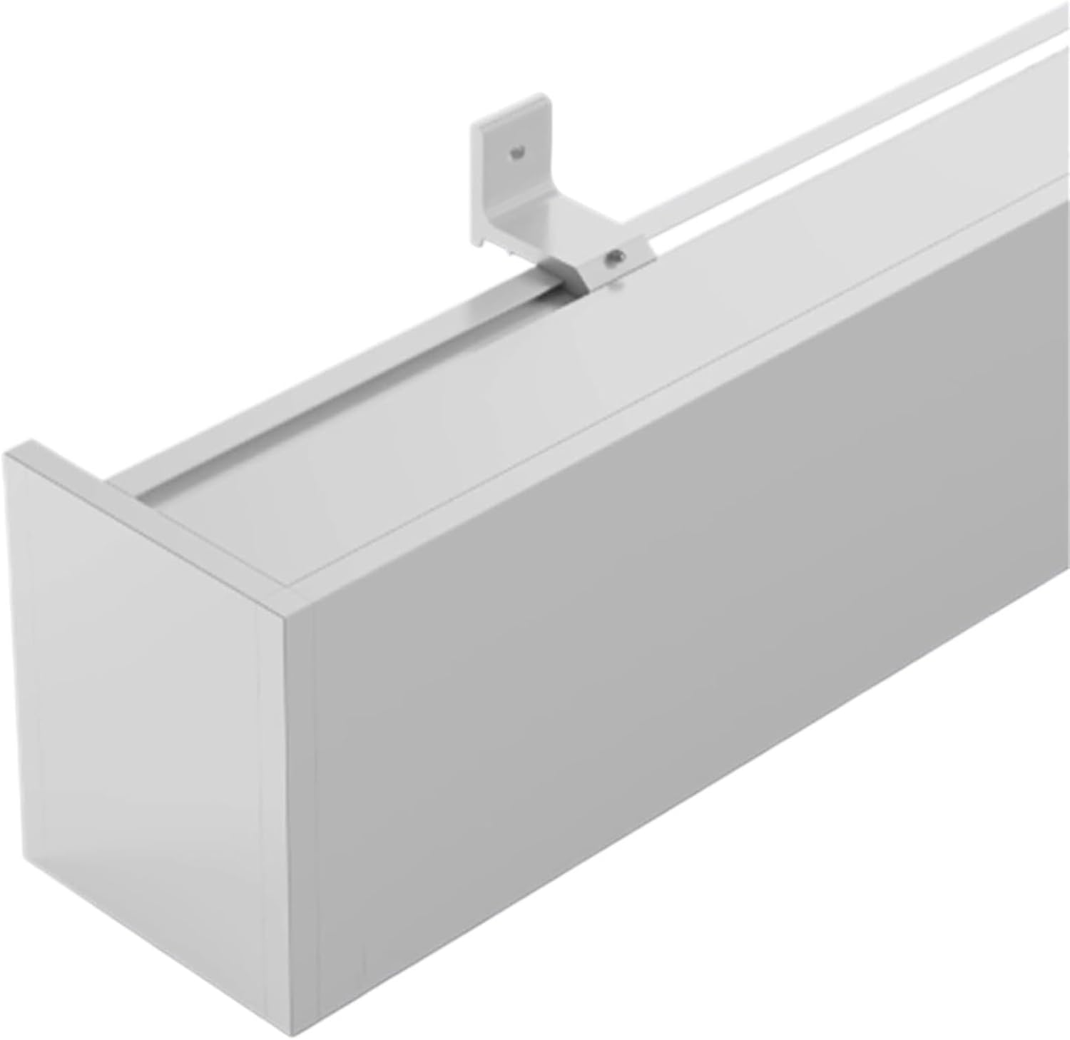 Metal Curtain Track Custom Curtain Box Single Curtain Track Cornice Boards and Cornice Valances Suitable for Bedroom Office Living Room Custom Size(197in)