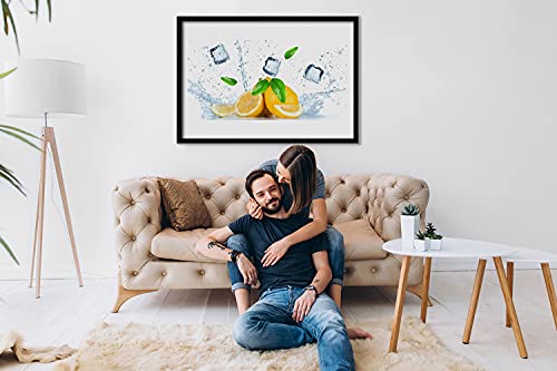 Affiche avec cadre pour masquer un mur vide salon cuisine déco 70x50 cm