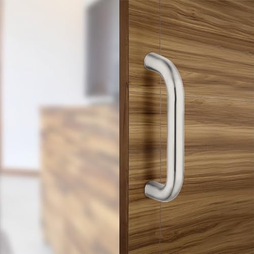 Image of Dorset D Type Pull Handle for Main Door | 6 inch Stainless Steel Door Handle for Glass & Wooden Doors | Rust & Corrosion Resistant | Ideal for Home, Office, Hotel | SS 304, Pair - SD06PSS22