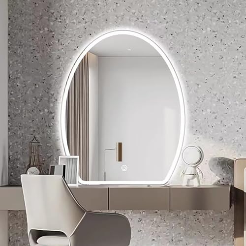 Miroir sans cadre design œuf d'oie 40 x 60 cm miroir haute définition