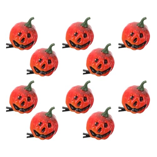 FRCOLOR 10 Stück Halloween-Haarspangen Für Kinder Kürbis-Haarspangen Party-Kostüm Haar-Accessoires Für Mädchen Und Frauen