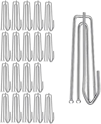 25 Stuks Metalen Diepe Pinch Plooi Prong Gordijn Haken Pins Gegalvaniseerde Gordijn Tape Haken Pins Metalen Draperie Pin Haken voor Windows Gordijnen deur Gordijn en Douchegordijn
