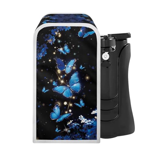 Mintulipy Can Opener Cover Blue Butterflies Can Opener Cover for Electric Can Opener Dust and Stain Protection