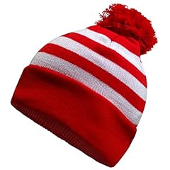 Red/ White (Striped Pompom)