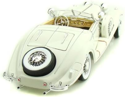 Miniatura 3 de Maisto (Maisuto) 1936 Mercedes (Mercedes-Benz) Benz 500K Special Roadster 118 Blanco MA36055-WH minicar vehículos de fundición a presión