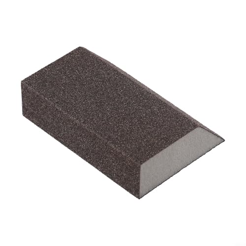 Bloc éponge de ponçage 100 x 70 mm Grain 60-220 Papier abrasif humide et sec pour mur, carrelage, bois, métal, plastique, peinture (grain 80)