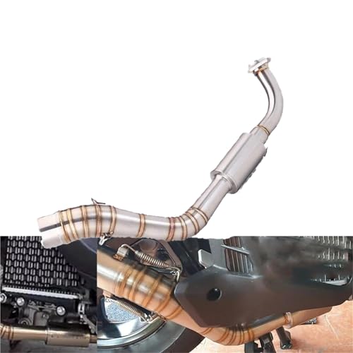 Motorrad-Auspuff Motorradauspuff-Zubehör Für Yamaha Aerox 125 155 2016 2017 2018(Silver)