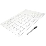 Healeved Tablero de Notas Creativo Acrílico Transparente 35x25 Cm Borrable Multifuncional para Planificación Semanal y Mensajes Decorativos en Oficina y Hogar