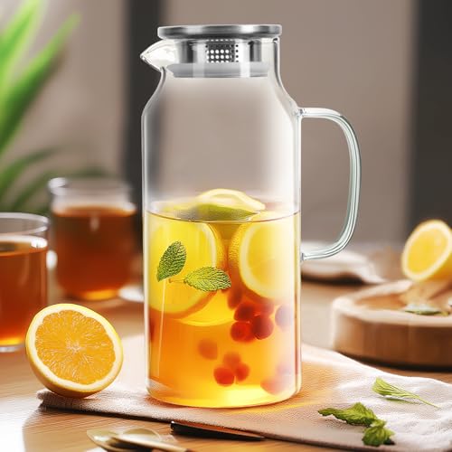 Miudeco Karaffe 2 L, Wasserkrug mit Deckel, für Heißes & Kaltes Wasser – Ansicht 5
