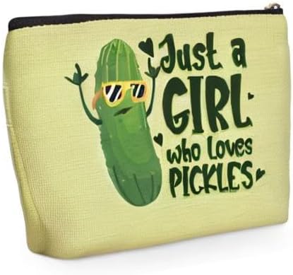 Cute Pickles Makeup Bag Pickle Gifts Cosmetic Travel Bags Pickle Accessories Decor Stuff for Vegetable Pickles Lovers Women Girls Sister Best Friend Mom Chef Funny Skincare Bag for Christmas Birthday - Image 7
