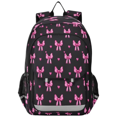 Sac à dos de voyage pour ordinateur portable haut de gamme nœud rose fille
