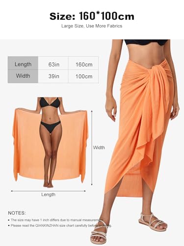 Image of QIANXIZHAN Women's Swimsuit Cover Up,Beach Sarong Wrap Bottom Coverup