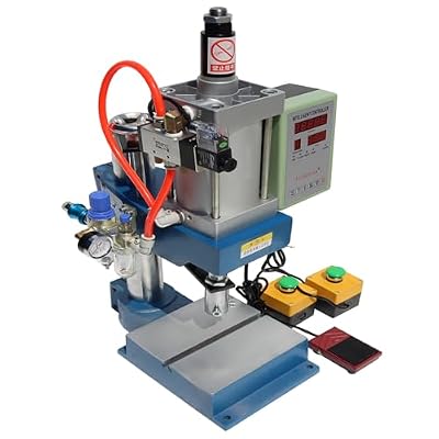 100V Pneumatic Punch Machine 1100 lbs Desktop Punching Press Machine with Display Controller