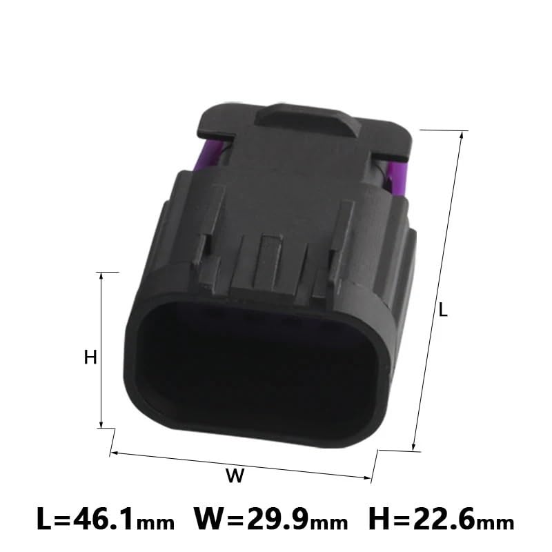 Connecteur automobile 8 broches avec boîtier isolant pour faisceau de câbles stable - 2