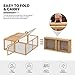 MoNiBloom Portable Chicken Run Rabbit Hutch Folding Chicken Cage Hen Coop for Indoor/Outdoor, Top and Side Opening Doors Small Animal Pet Playpen No Assembly Required Poultry Cage 45.5 x 42.5 x 20 in