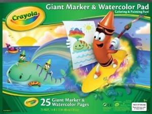 Crayola 2 PADS Giant Marker and Watercolor Pad