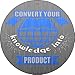 Convert Your Knowledge Novelty Metal Circular Sign C-1219