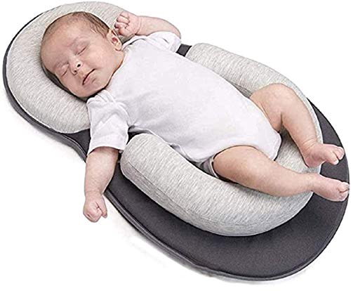 VARWANEO Newborn Baby Mattress Bed Portable Soft Comfortable Crib Pillow Suitable for Baby 0-12 Months Old