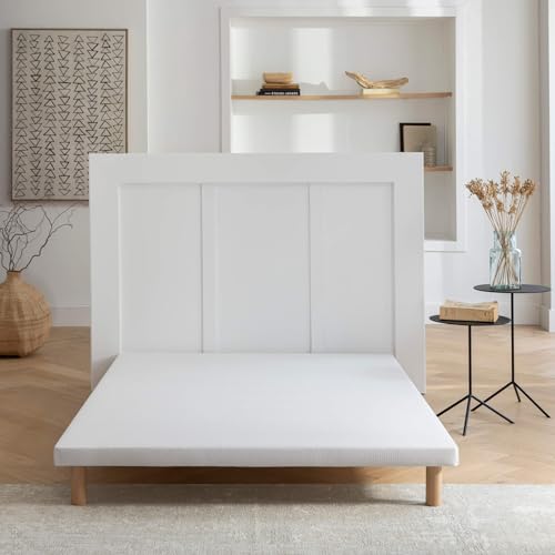 Someo Sommier Extra-Plat tapissier Blanc 7 cm Étoile 140x190