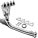 DNA MOTORING HDS-HC88-41 Stainless Steel 4-2-1 Exhaust Header for Honda D-Series, Polished Chrome