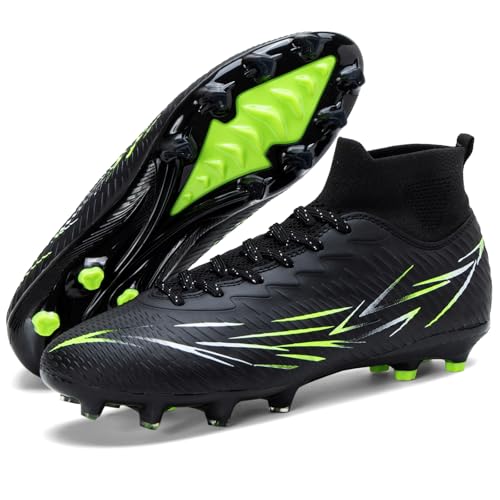Lumikick Unisex High Top Soccer Cleats Lightweight Mens Football Cleats with Ankle Support & Traction for Multi-Surface Training & Games