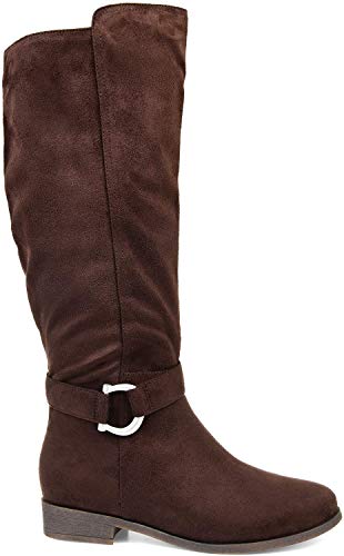 Brinley Co Comfort Womens Classic Riding Boot Brown, 9 Wide Calf Us #TOP1