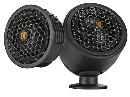 Kicker 51KST2504 - KST250 1-Inch tweeters w/x-Overs and Swivel mounts, 4ohm, Pair