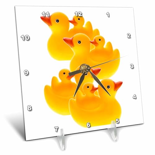 3dRose - Rubber Duck - Rubber Ducks - Desk Clocks (dc-821-1)