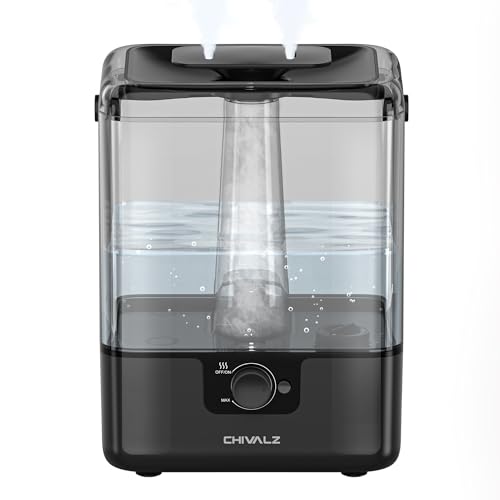 CHIVALZ Humidifiers for Bedroom, 6L Cool Mist Humidifiers for Baby Nursery, 26dB Quiet, 50H Runtime,...