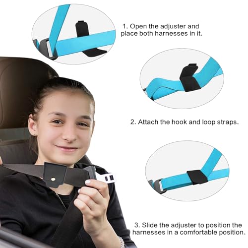 Auto Sicherheitsgurt Versteller, 2 PCS Premium PU Leder Sicherheitsgurt Clip für Fahrzeug Automobile Komfort Universal Schulter Nackenriemen Positionierer für Erwachsene (Schwarz-Snap-Typ)